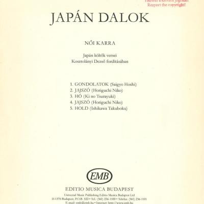 Japán dalok