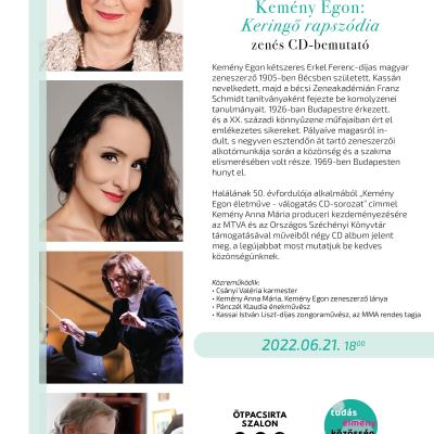 Kemény Egon: Keringő rapszódia - zenés CD-bemutató az Ötpacsirta Szalonban