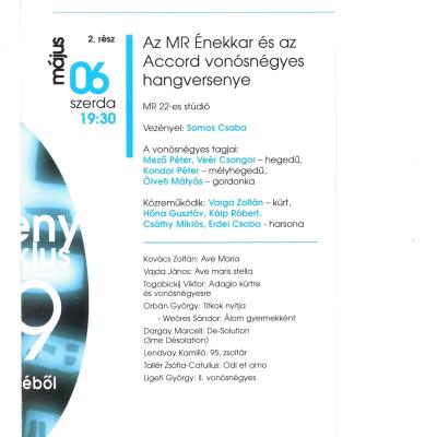 Hangverseny a Magyar Rádió 22-es stúdiójában