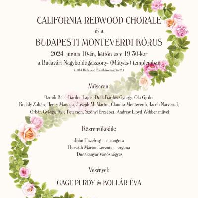 A California Redwood Chorale és a Budapesti Monteverdi Kórus hangversenye