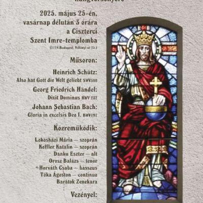 A Budapesti Monteverdi Kórus hangversenye a Ciszterci Szent Imre-templomban