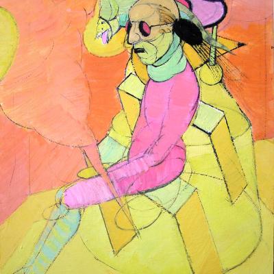 Férfi leguánnal (Közép-európai anzix sorozat)