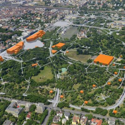 Múzeumi Negyed épületeinek elhelyezése (nyílt tervpályázat)