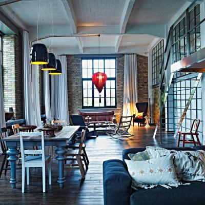 Riverloft loft lakás enteriőrdizájn