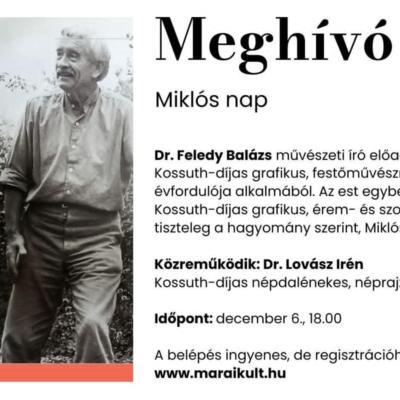 Miklós nap - Barcsay Jenő, Borsos Miklós és Erdély