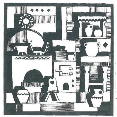 Ormánsági tárgyak, belső enteriőrök rajzai