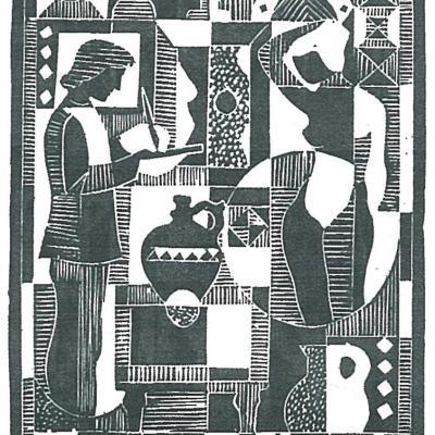 Linóleum metszetek, ormánsági témák