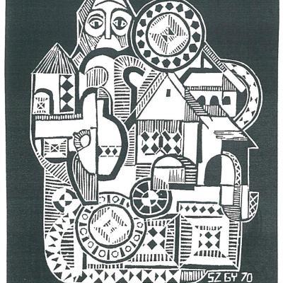 Linóleum metszetek, ormánsági témák