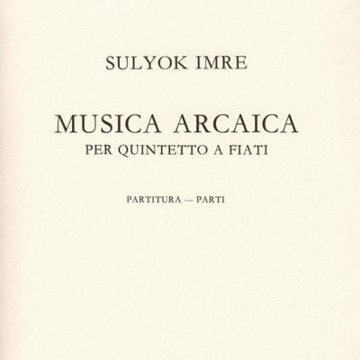 Musica arcaica - per quintetto a fiati